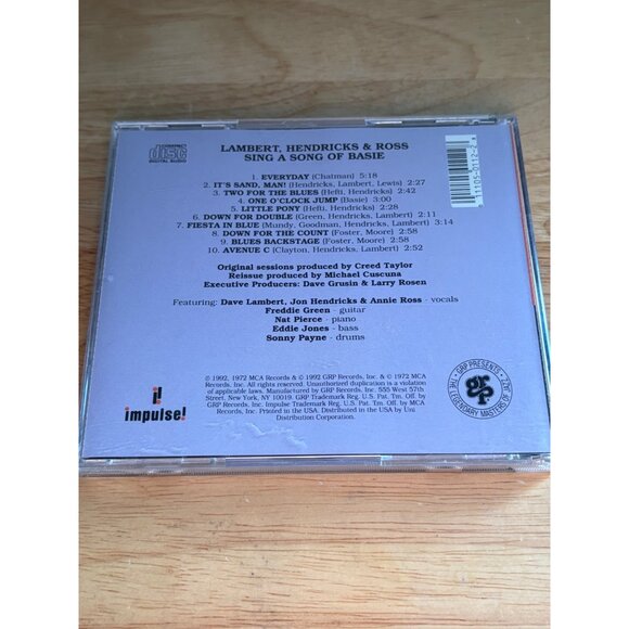 Lambert Hendricks & Ross "Sing A Song Of Basie" CD Impulse! Remastered Edition - Picture 2 of 3